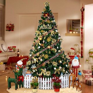Cây thông noel 1m5 1m8 2m1 2m4 - màu xanh tán dày full phụ kiện trang trí giáng sinh trong nhà, ngoài trời