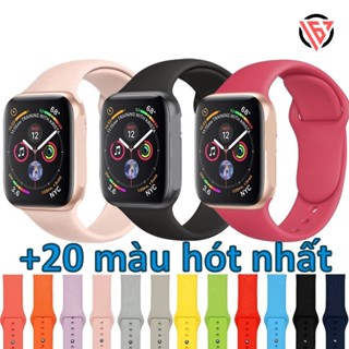 Dây silicon cho đồng hồ thông minh và iwatch seri 11/10/9/8/7/6/5/4/3/SE/Ultra/mini - fullsize - chất liệu dẻo dai