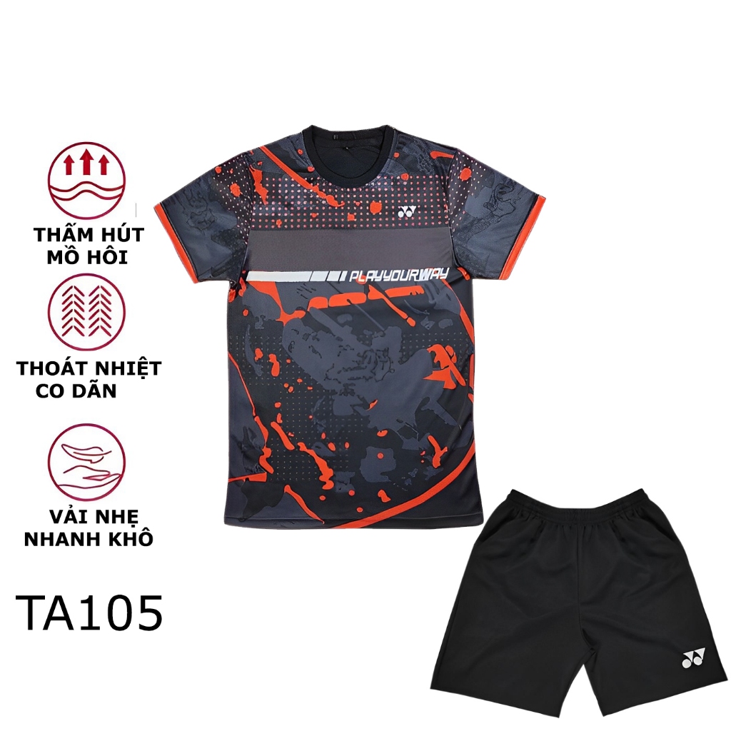 Bộ Quần Áo Cầu Lông Yonex TA105- Quần Áo Cầu Lông Dùng Trong Tập Luyện Thi Đấu -Thoáng Khí