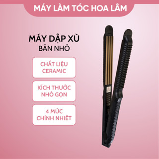 Máy dập phồng chân tóc bản nhỏ, máy dập xù tóc 4 nấc chỉnh nhiệt, bấm xù tóc tại nhà an toàn không gây hư tổn cho tóc