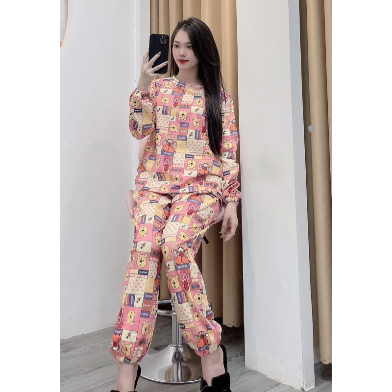 Set Bộ Nỉ Hình Dễ Thương Mặc Nhà