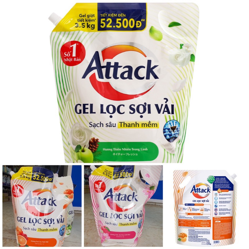 Gel Giặt Attack Túi 3.5Kg