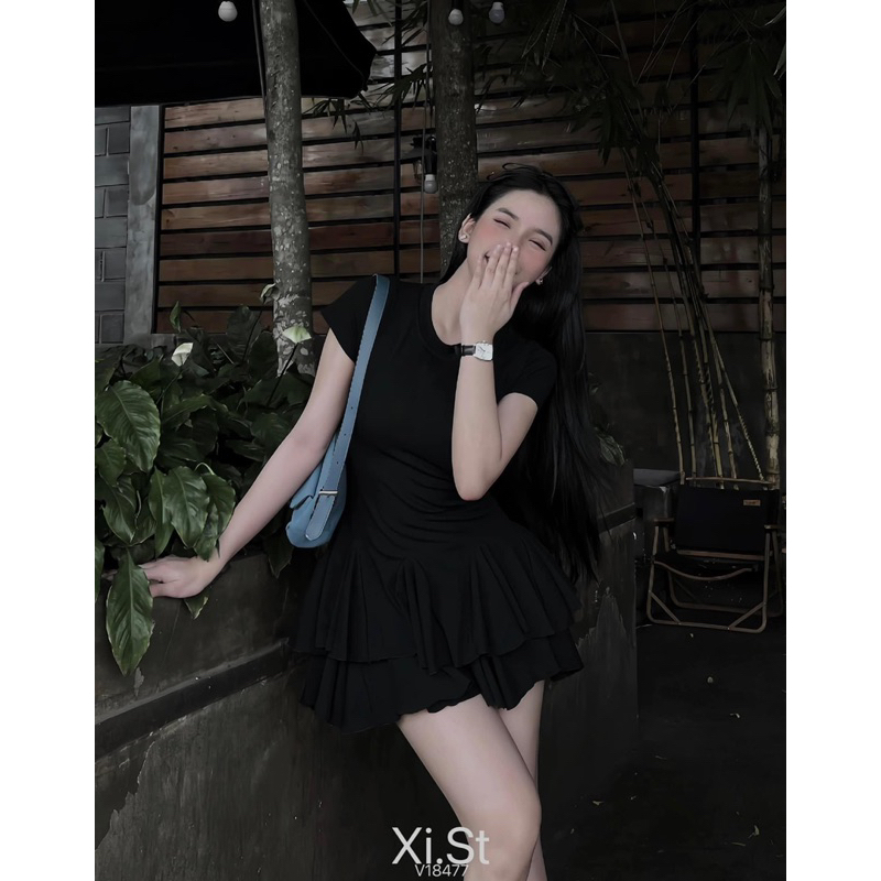 |Chang Tròn | 𝐂𝐡𝐚𝐧 𝐃𝐫𝐞𝐬𝐬 - Đầm Bèo Lai Form Ôm Chiết Eo Tôn Dáng Bigsize