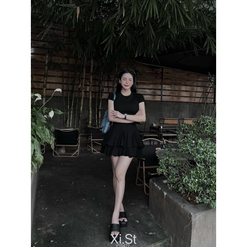 |Chang Tròn | 𝐂𝐡𝐚𝐧 𝐃𝐫𝐞𝐬𝐬 - Đầm Bèo Lai Form Ôm Chiết Eo Tôn Dáng Bigsize