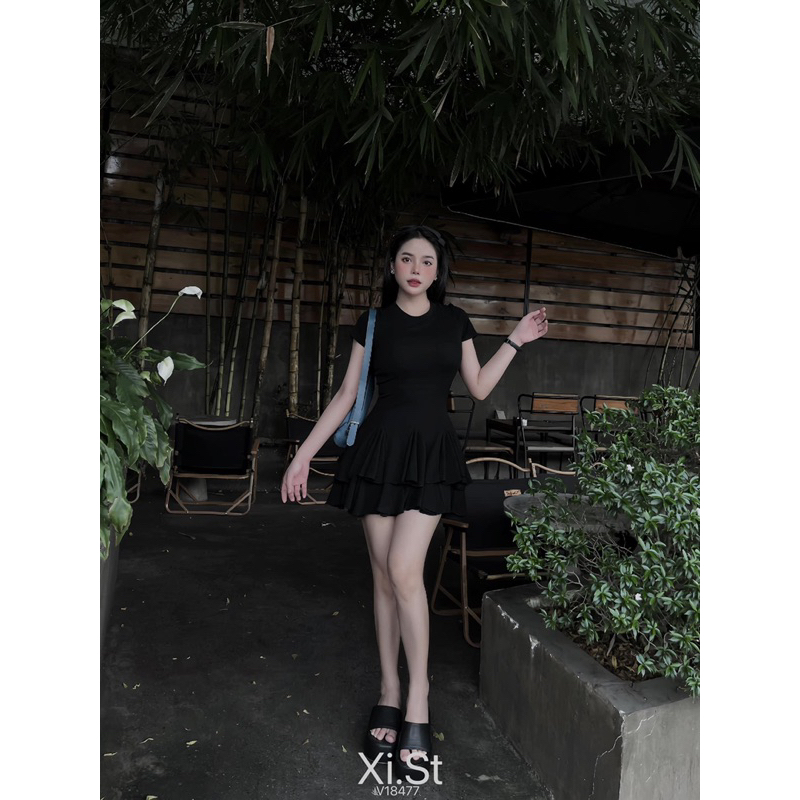 |Chang Tròn | 𝐂𝐡𝐚𝐧 𝐃𝐫𝐞𝐬𝐬 - Đầm Bèo Lai Form Ôm Chiết Eo Tôn Dáng Bigsize