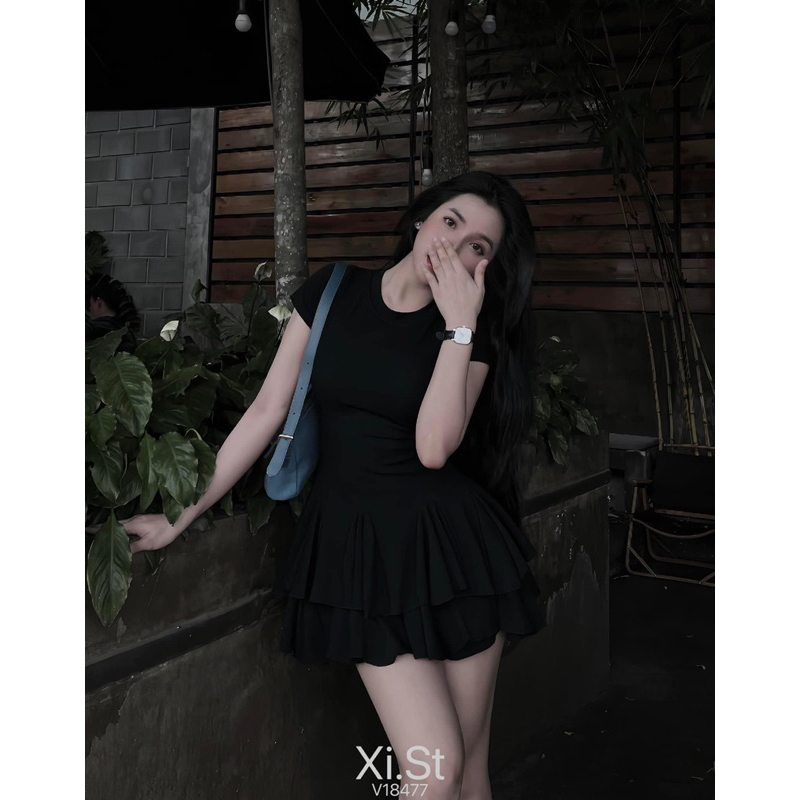 |Chang Tròn | 𝐂𝐡𝐚𝐧 𝐃𝐫𝐞𝐬𝐬 - Đầm Bèo Lai Form Ôm Chiết Eo Tôn Dáng Bigsize