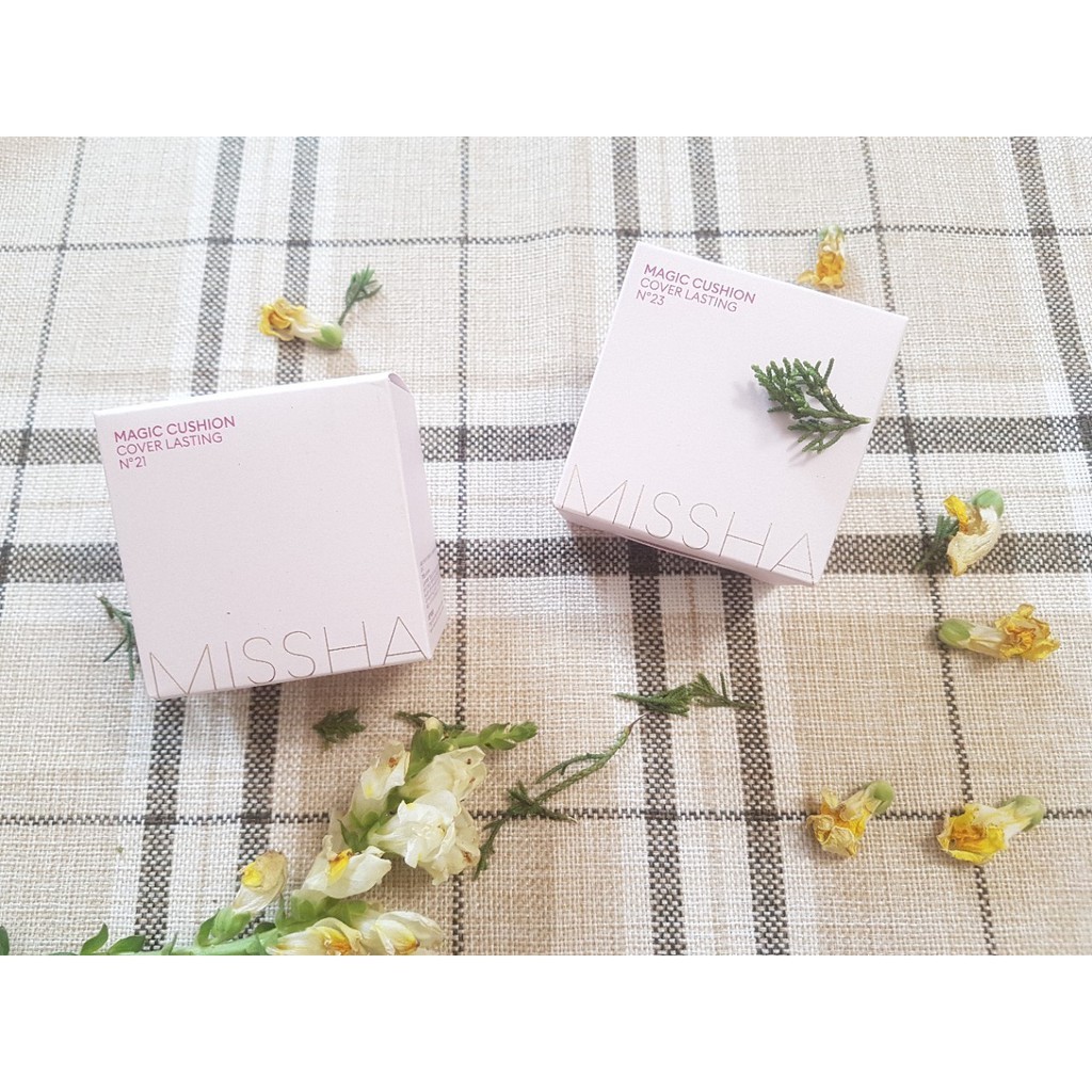 CUSHION MISSHA MAGIC COVER LASTING HỒNG NHẠT