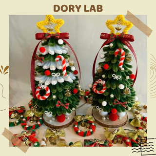 Cây thông bằng kẽm nhung phụ kiện decor giáng sinh - dory lab