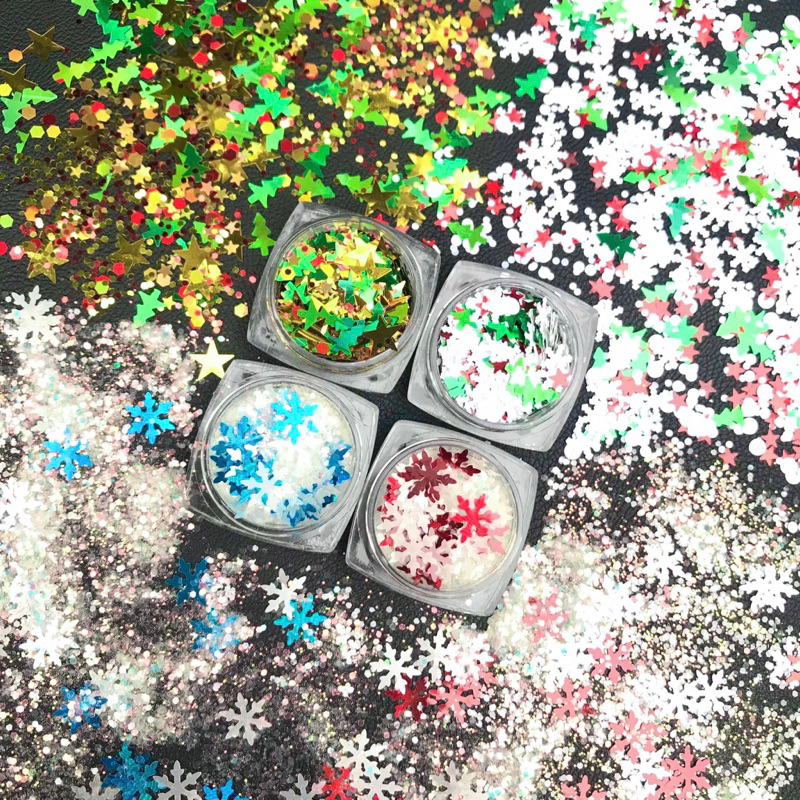 Sequin kim tuyến bông tuyết Noel giáng sinh