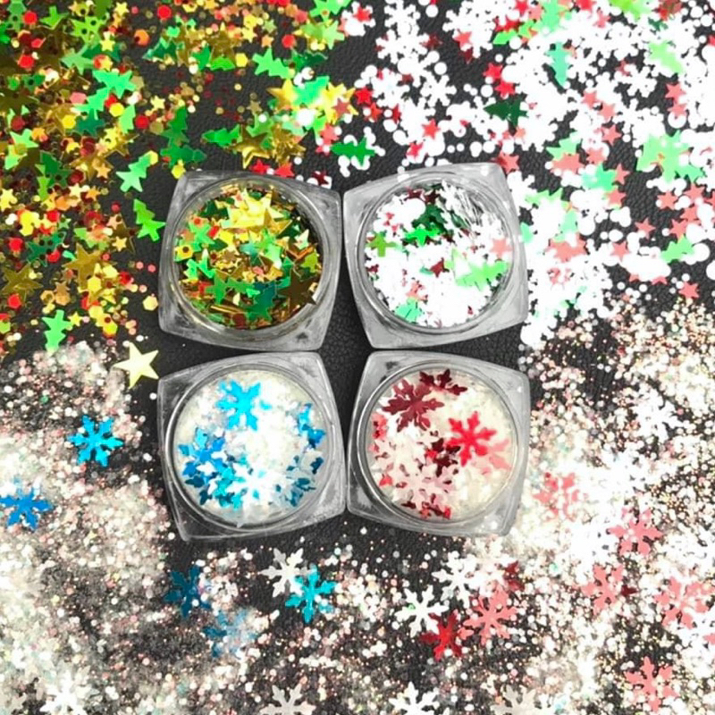 Sequin kim tuyến bông tuyết Noel giáng sinh