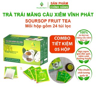 Trà mãng cầu xiêm Vĩnh Phát dạng túi lọc , trà mãng cầu giúp ngủ ngon điều hòa huyết áp