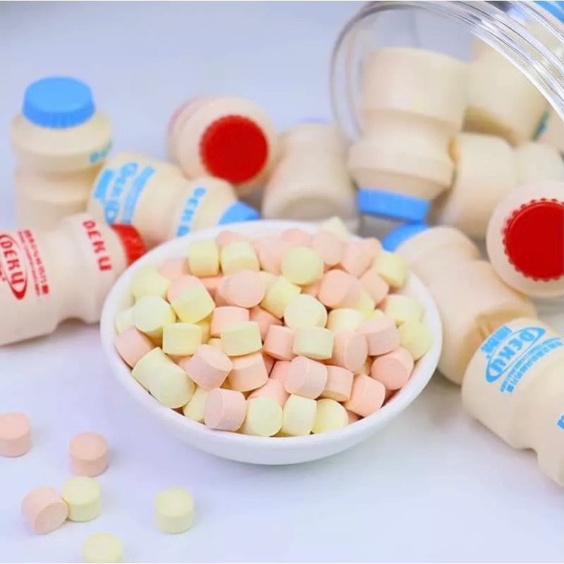 Hộp 30 Hủ Kẹo Sữa Chua Khô Deku - Ăn Vặt YuChang.