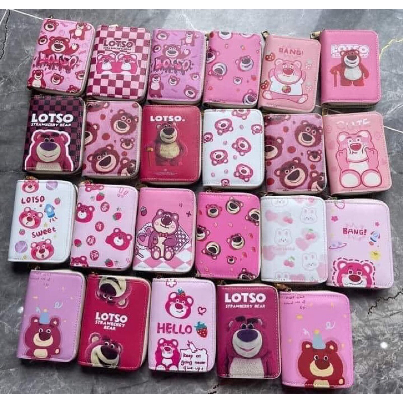 Ví Da Mini Cầm Tay Khóa Kéo 10 Ngăn Họa Tiết Cô Bé Thỏ Ngộ Nghĩnh Bóp Nữ Da PU Cute Nhiều Ngăn Hot Trend