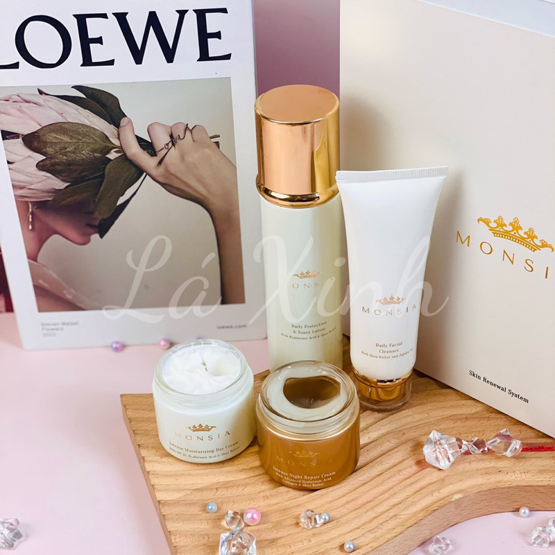 Bộ chăm sóc da Monsia xoá sạm nám, đầy rãnh nhăn da khô sạm