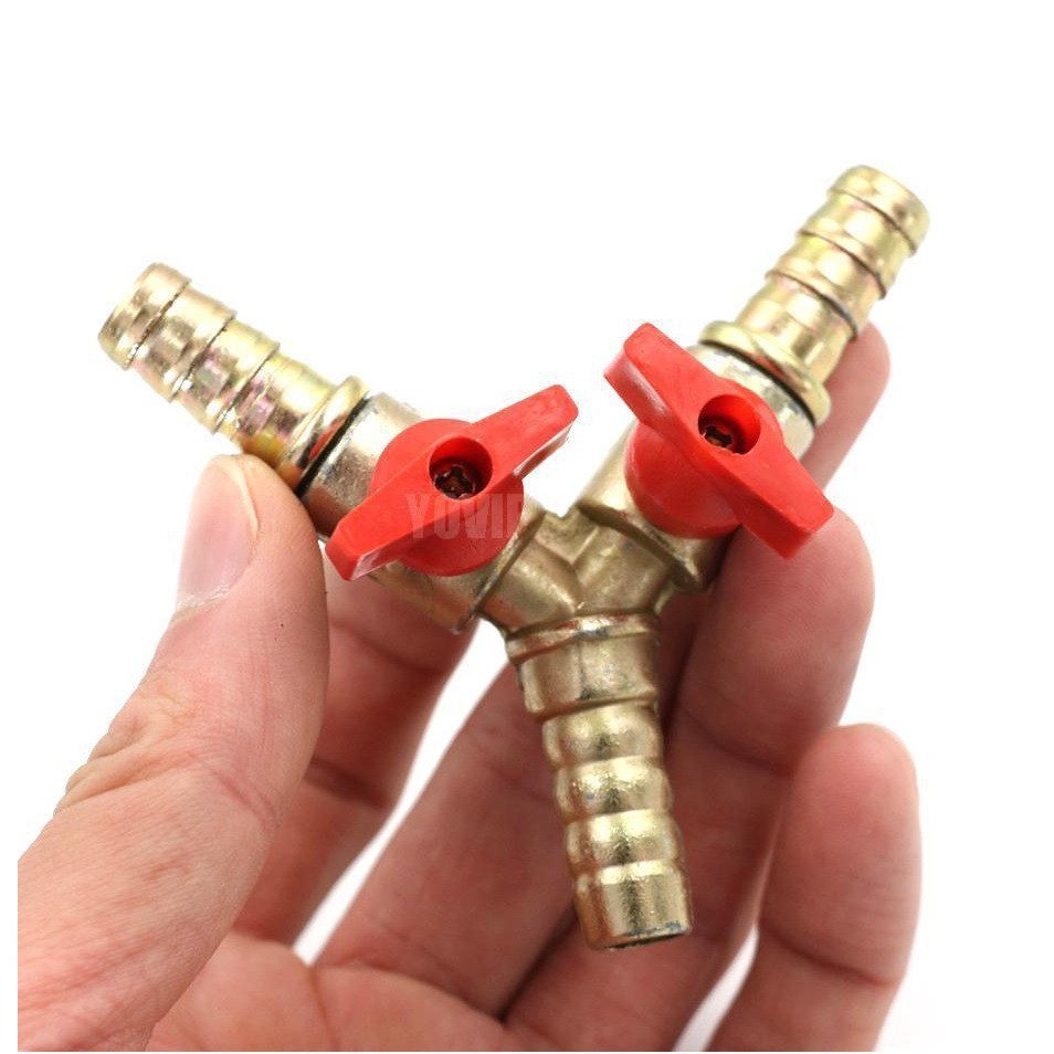 Y chia gas có khóa - 1 Bình gas chia cho nhiều nhánh bếp - Tặng Kèm 3 cổ Dê