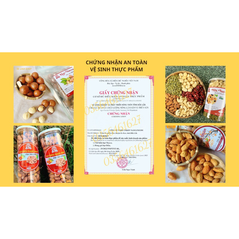 500GRAM NHO VÀNG ẤN ĐỘ SẤY - TÙNG LINH NUT HOUSE