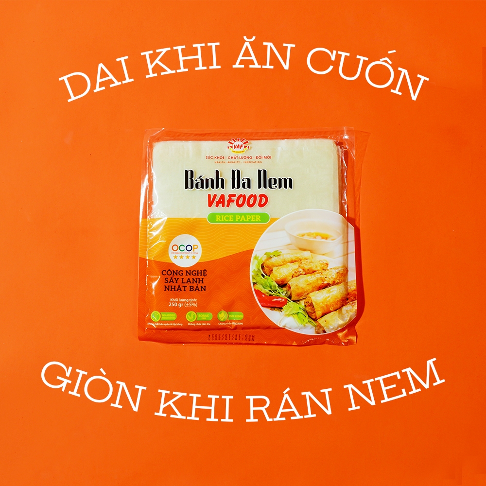 Bánh đa nem, bánh tráng cuốn VAFOOD (250gr ~ 45-50 lá)