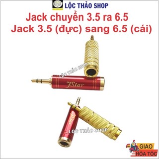 Jack chuyển 3.5 ra 6.5 - jack 3.5 sang 6.5 - đầu chuyển jack 3.5 ra jack 6 ly - jack 3.5 đực ra 6.5 cái