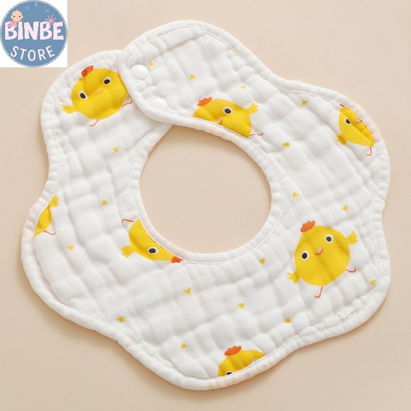 Yếm tròn xô 8 lớp, yếm dãi cho bé siêu thấm hút Binbestore