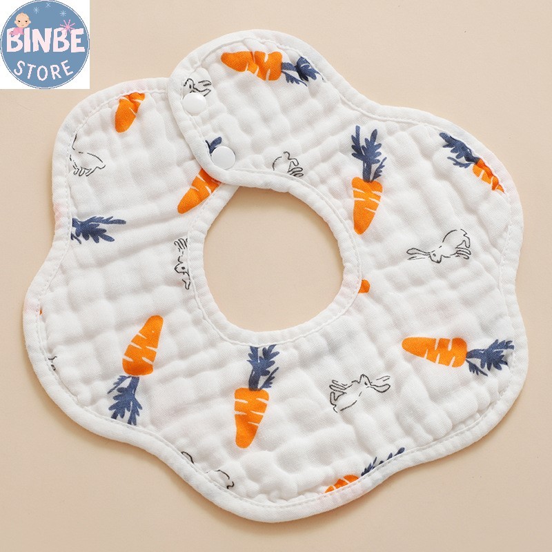 Yếm tròn xô 8 lớp, yếm dãi cho bé siêu thấm hút Binbestore