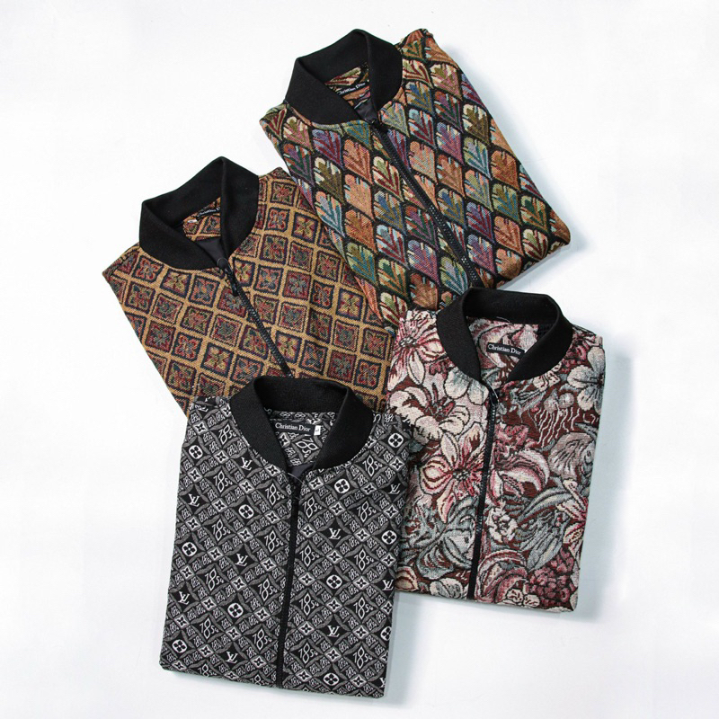 ÁO KHOÁC BOMBER NAM NỮ HOẠ TIẾT DỆT VẢI BỐ UNI LÓT DÙ