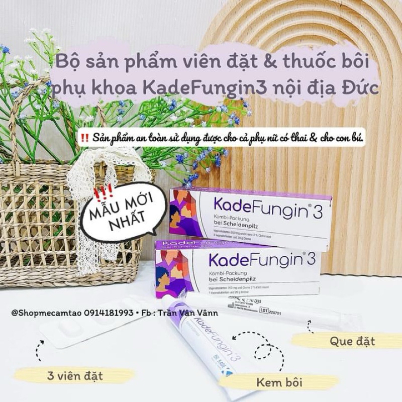 Bộ sản phẩm vệ sinh phụ nữ KadeFungin 3 Kombi-Packung nội địa Đức