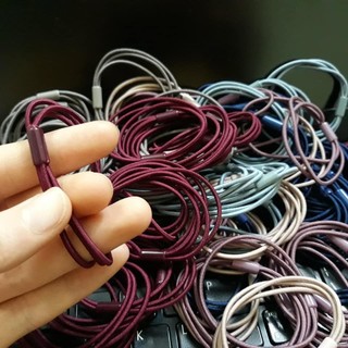 Dây buộc tóc chun đen chun hạt cột tóc chắc chắn