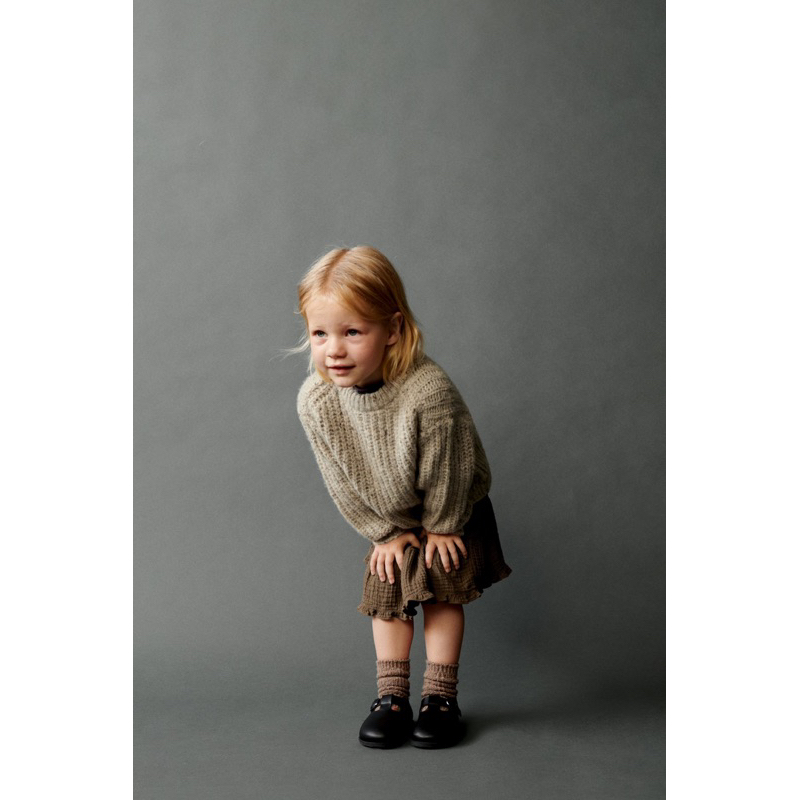 Áo Len Bé Trai & Bé Gái Pha Sợi Be Cát ZR