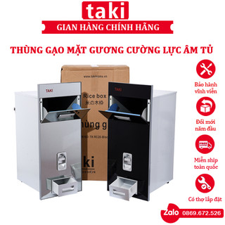 Thùng gạo thông minh tủ bếp dưới, hộp đựng gạo tủ bếp, thùng gạo mặt gương, thùng gạo ẩm tủ - bảo hành vĩnh viễn