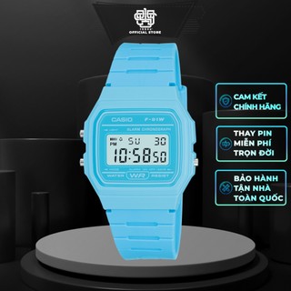 Đồng hồ nam/nữ casio f-91wc-2a hàng chính hãng