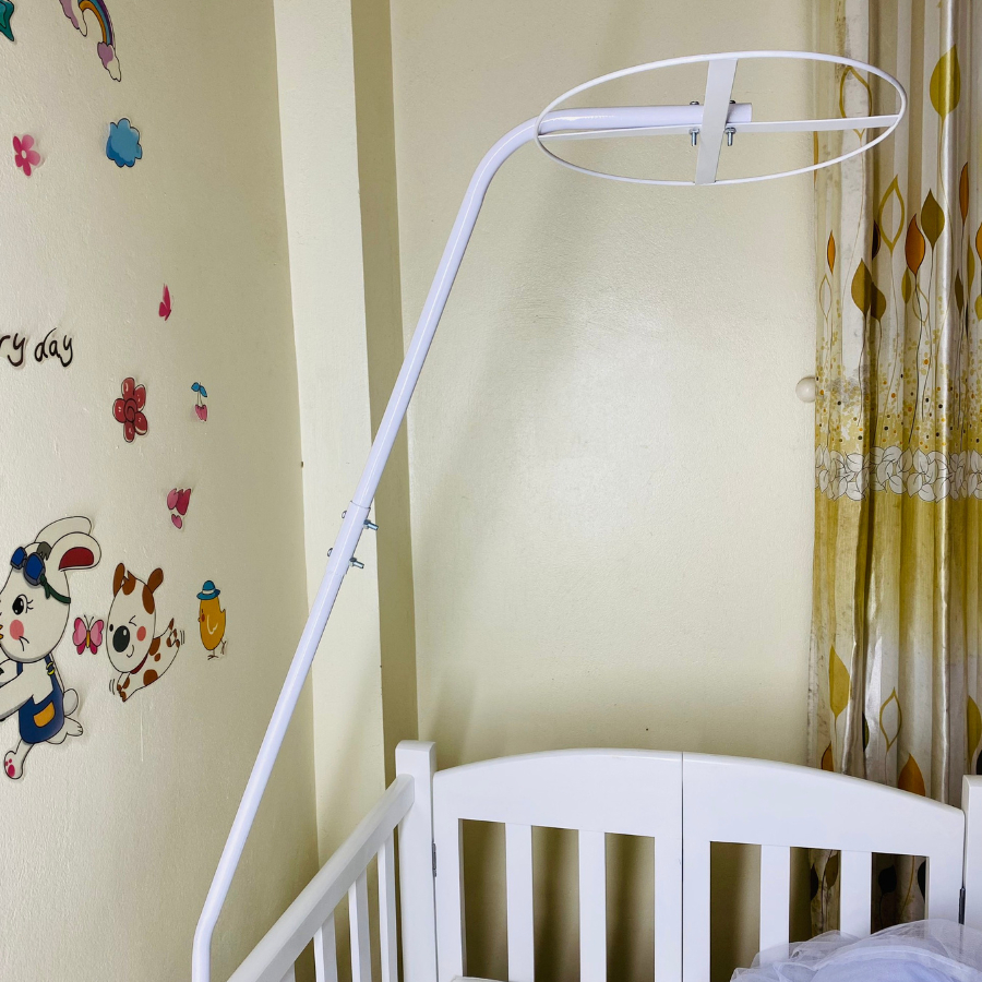Khung treo màn sơn tĩnh điện siêu bền đẹp cho nôi cũi trẻ em