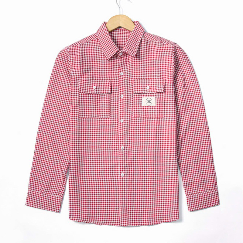 ÁO SƠ MI NAM KẺ SỌC CARO TAY DÀI PHỐI TÚI NẮP SMTD