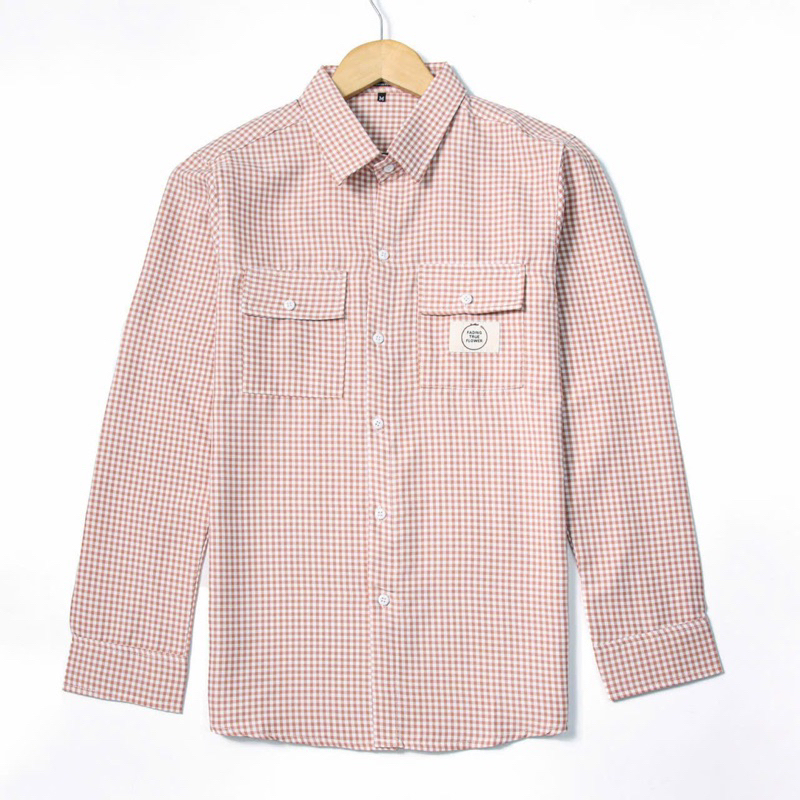 ÁO SƠ MI NAM KẺ SỌC CARO TAY DÀI PHỐI TÚI NẮP SMTD