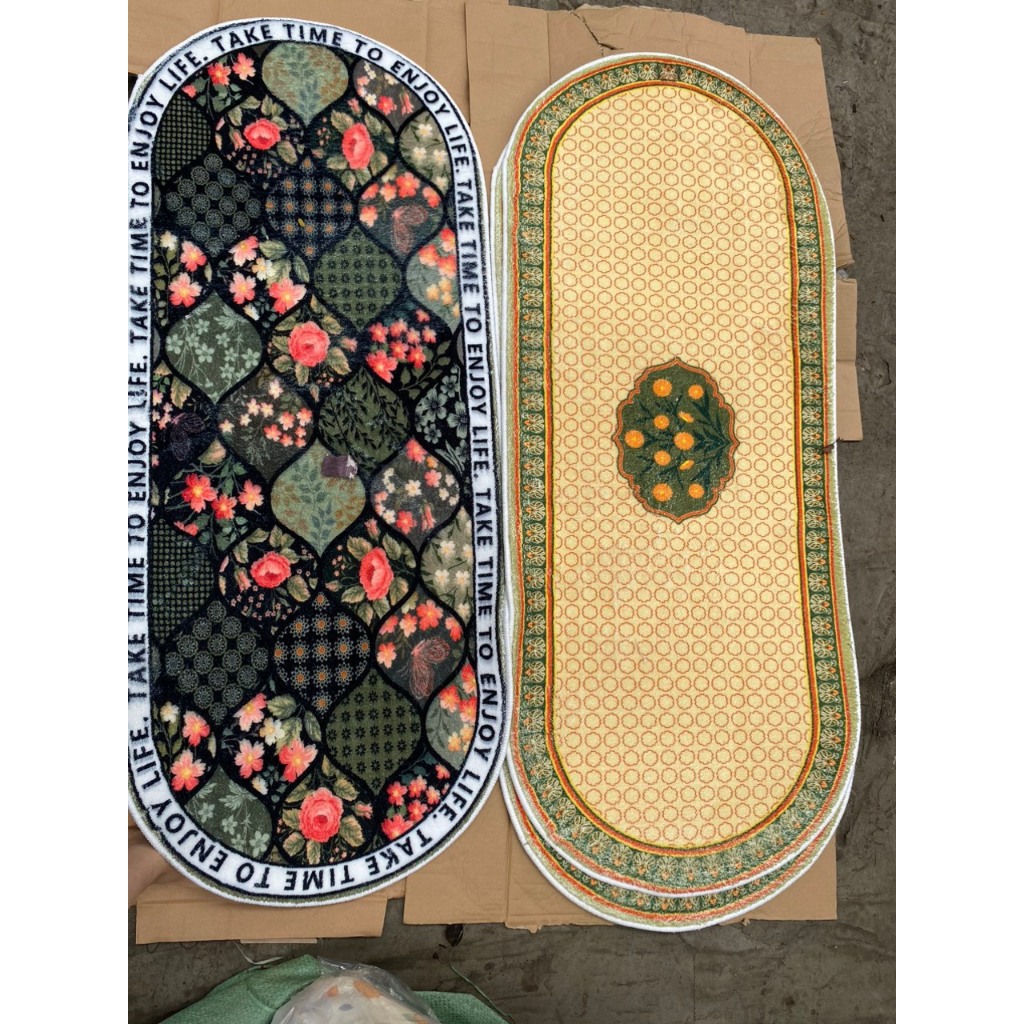 Thảm lông cừu, thảm Decor siêu xinh đế dệt cao cấp kích thước 40x120cm