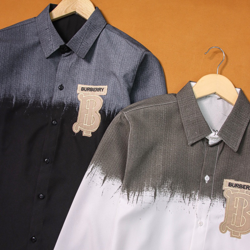 ÁO SƠ MI NAM LỤA MANGO PHỐI HOẠ TIẾT LOANG - TAY DÀI SMTD