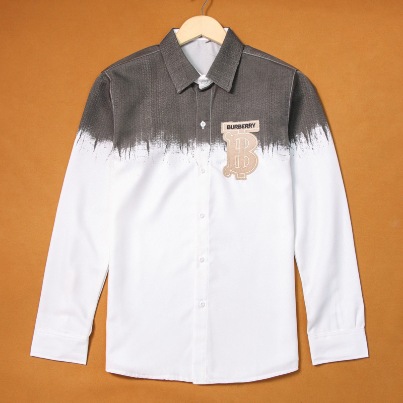 ÁO SƠ MI NAM LỤA MANGO PHỐI HOẠ TIẾT LOANG - TAY DÀI SMTD