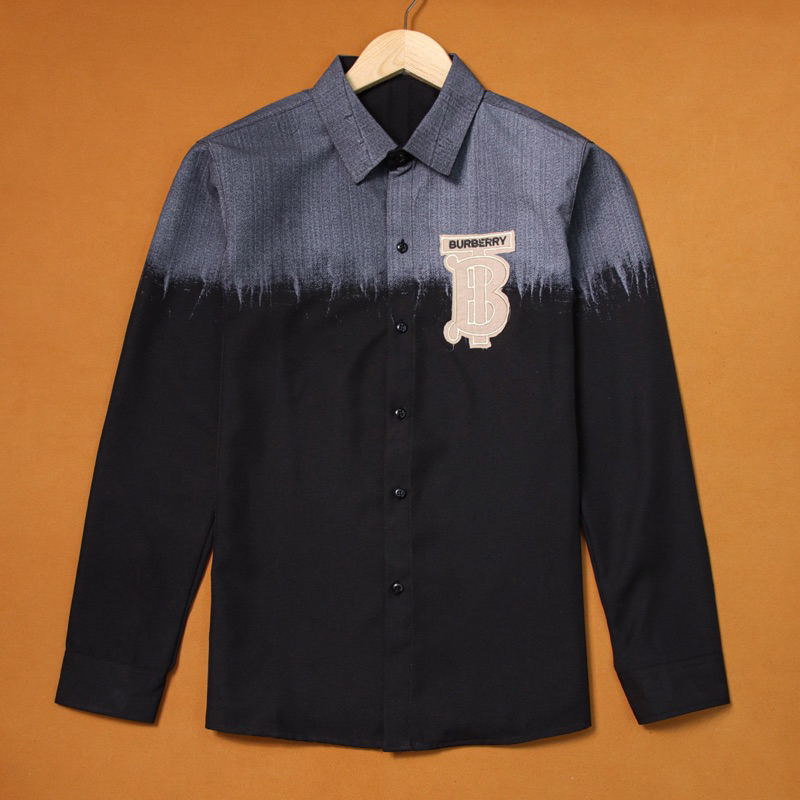 ÁO SƠ MI NAM LỤA MANGO PHỐI HOẠ TIẾT LOANG - TAY DÀI SMTD