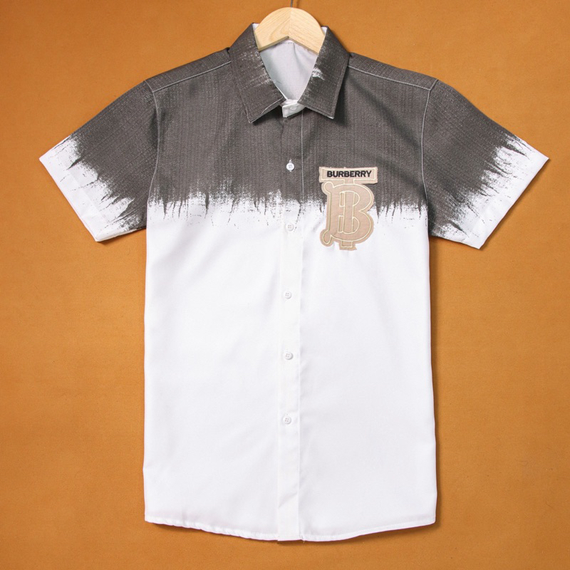 ÁO SƠ MI NAM LỤA MANGO PHỐI HOẠ TIẾT LOANG - TAY DÀI SMTD