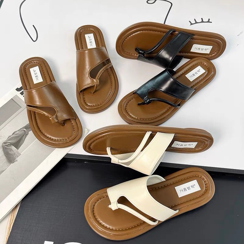 Dép lê xỏ ngón Sunny da mềm đế nhẹ êm chân dễ mix đồ D50