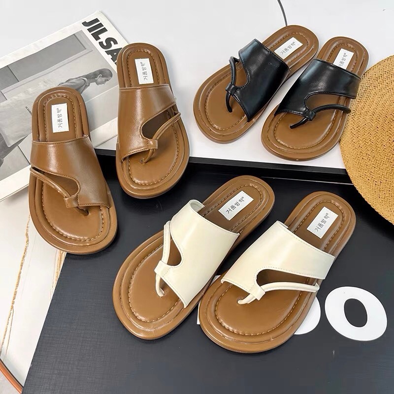 Dép lê xỏ ngón Sunny da mềm đế nhẹ êm chân dễ mix đồ D50