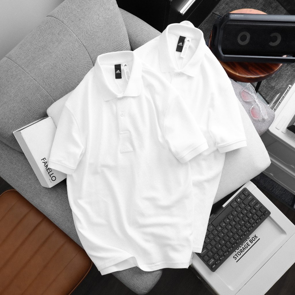 Áo Thun Nam POLO ADIDAS TRƠN BASIC - Vải Cá Sấu Dệt Kim Xịn Nhẹ Mát Cao Cấp DV Hàng Xuất Xịn Chính Hãng CÓ BIG SIZE