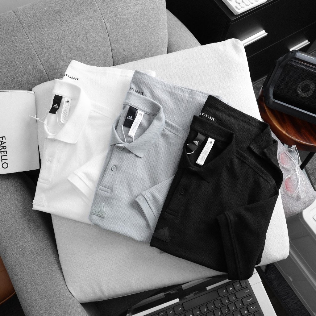 Áo Thun Nam POLO ADIDAS TRƠN BASIC - Vải Cá Sấu Dệt Kim Xịn Nhẹ Mát Cao Cấp DV Hàng Xuất Xịn Chính Hãng CÓ BIG SIZE