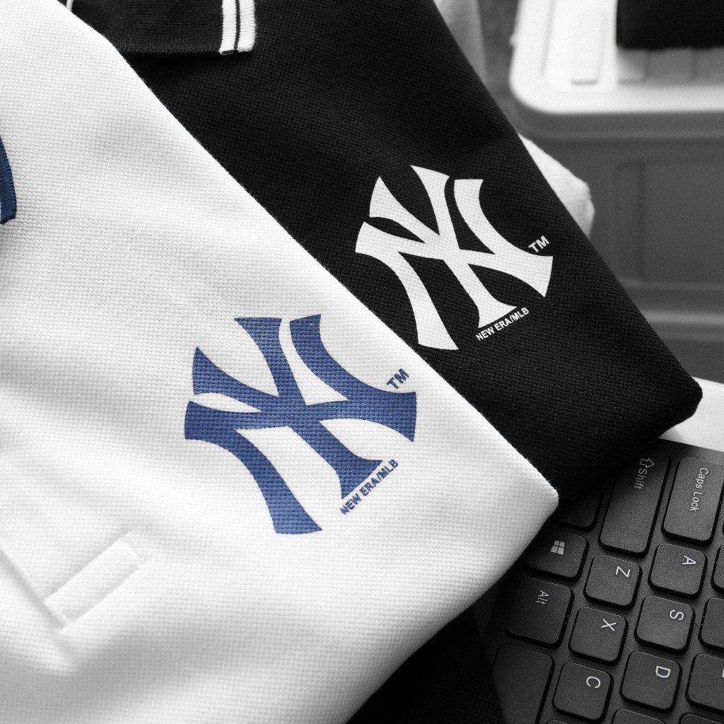 Áo Polo Nam NEW ERA Logo NY trước và sau Cao Cấp DV Vải Dệt Lỗ Kim Sang Trọng Hàng Xịn Chuẩn Hãng CÓ BIG SIZE
