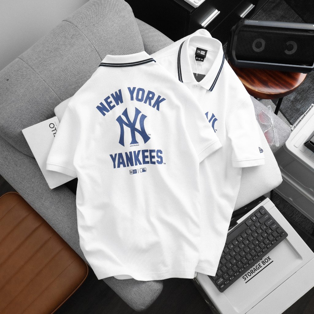 Áo Polo Nam NEW ERA Logo NY trước và sau Cao Cấp DV Vải Dệt Lỗ Kim Sang Trọng Hàng Xịn Chuẩn Hãng CÓ BIG SIZE