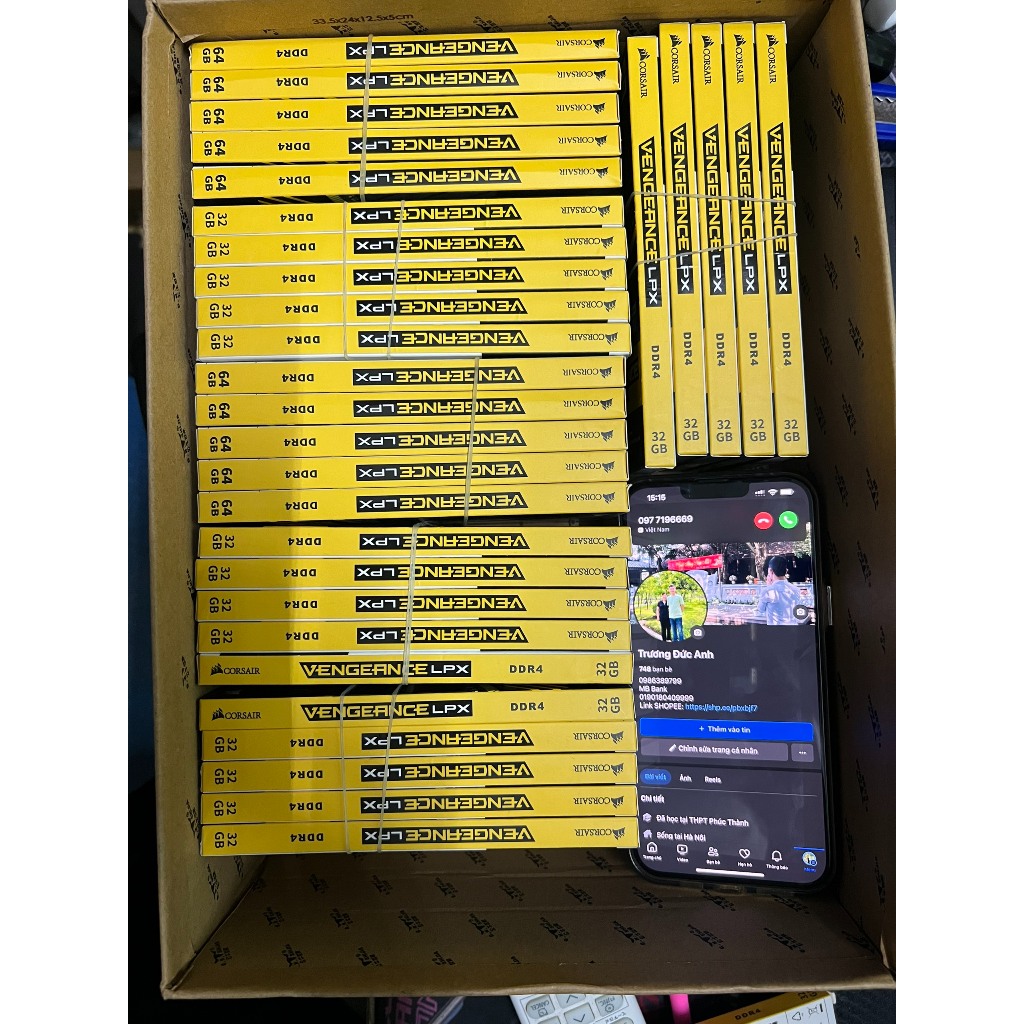 Ram Corsair Vengeance LPX 32GB  buss 3200/3600 - NEW