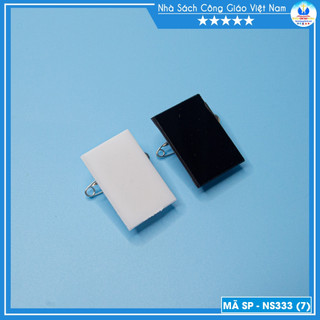 Kẹp đeo tang mica trắng đen NS333