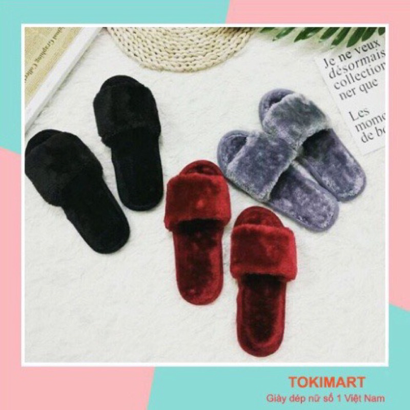 DÉP BÔNG ĐI TRONG NHÀ NAM NỮ VỚI ĐẾ SU ĐÚC CHỐNG TRƠN LÔNG CỪU DÀY DẶN CHO MÙA ĐÔNG