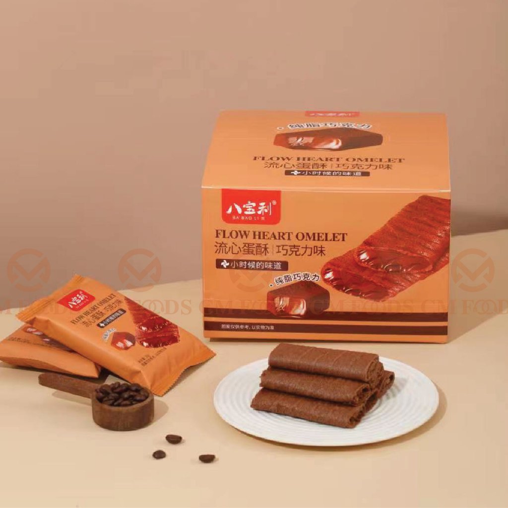 Bánh Trứng Cuộn Nhân Tan Chảy CM Foods - FLow Heart Omelet - Vị Trứng Muối, Phô Mai, Socola