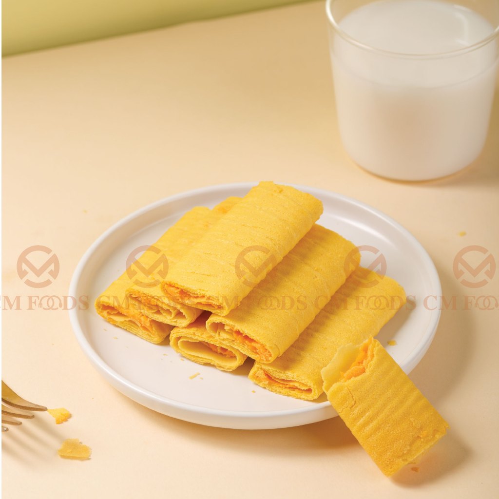 Bánh Trứng Cuộn Nhân Tan Chảy CM Foods - FLow Heart Omelet - Vị Trứng Muối, Phô Mai, Socola