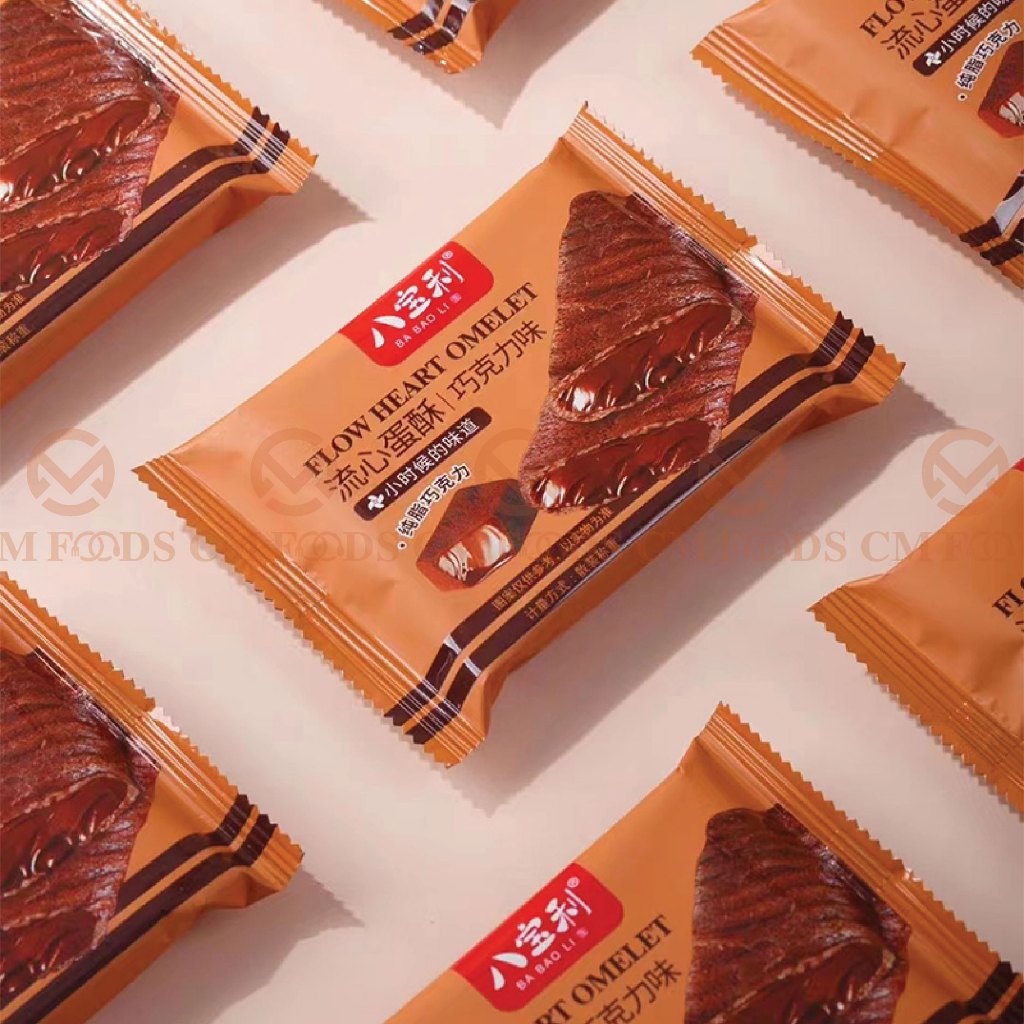 Bánh Trứng Cuộn Nhân Tan Chảy CM Foods - FLow Heart Omelet - Vị Trứng Muối, Phô Mai, Socola